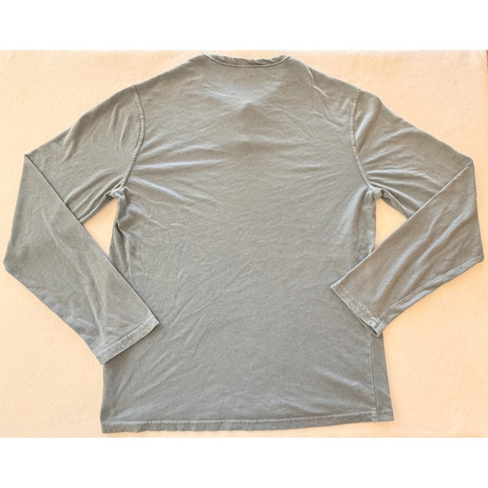 Lucky Brand Mens Henley Shirt Medium Blue Long Sleeve Casual Cotton Top - Picture 8 of 8